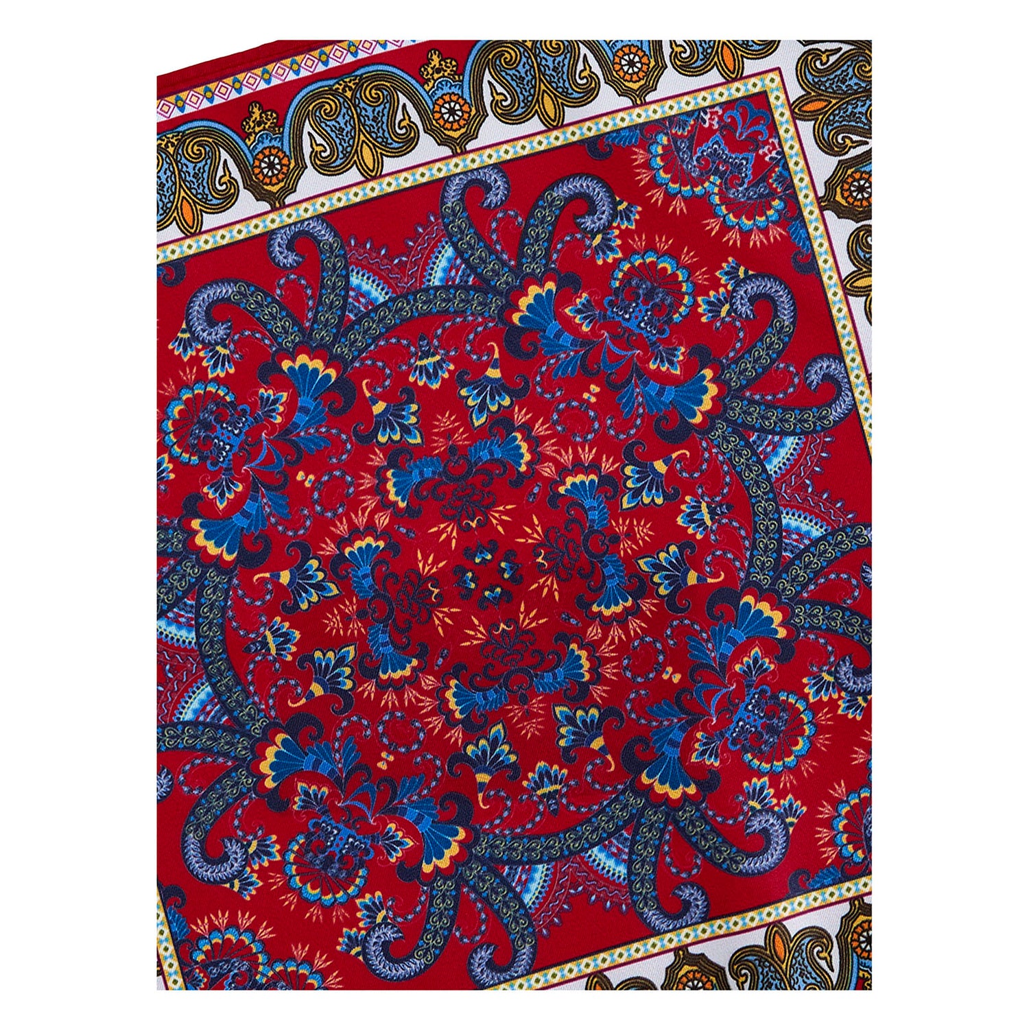 Pañuelo de bolsillo en tejido de poliester con motivos florales Vittorio Forti