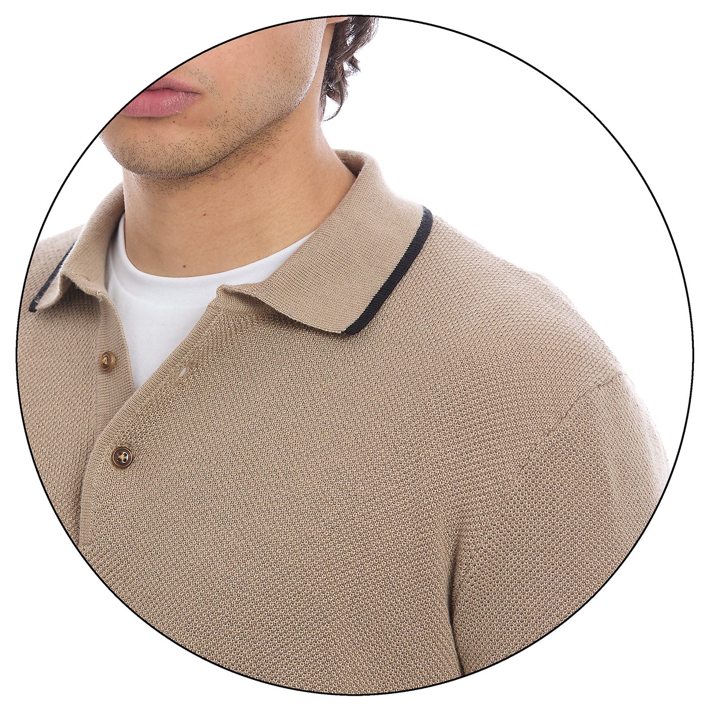 Playera Tipo Polo Para Caballero Manga Larga