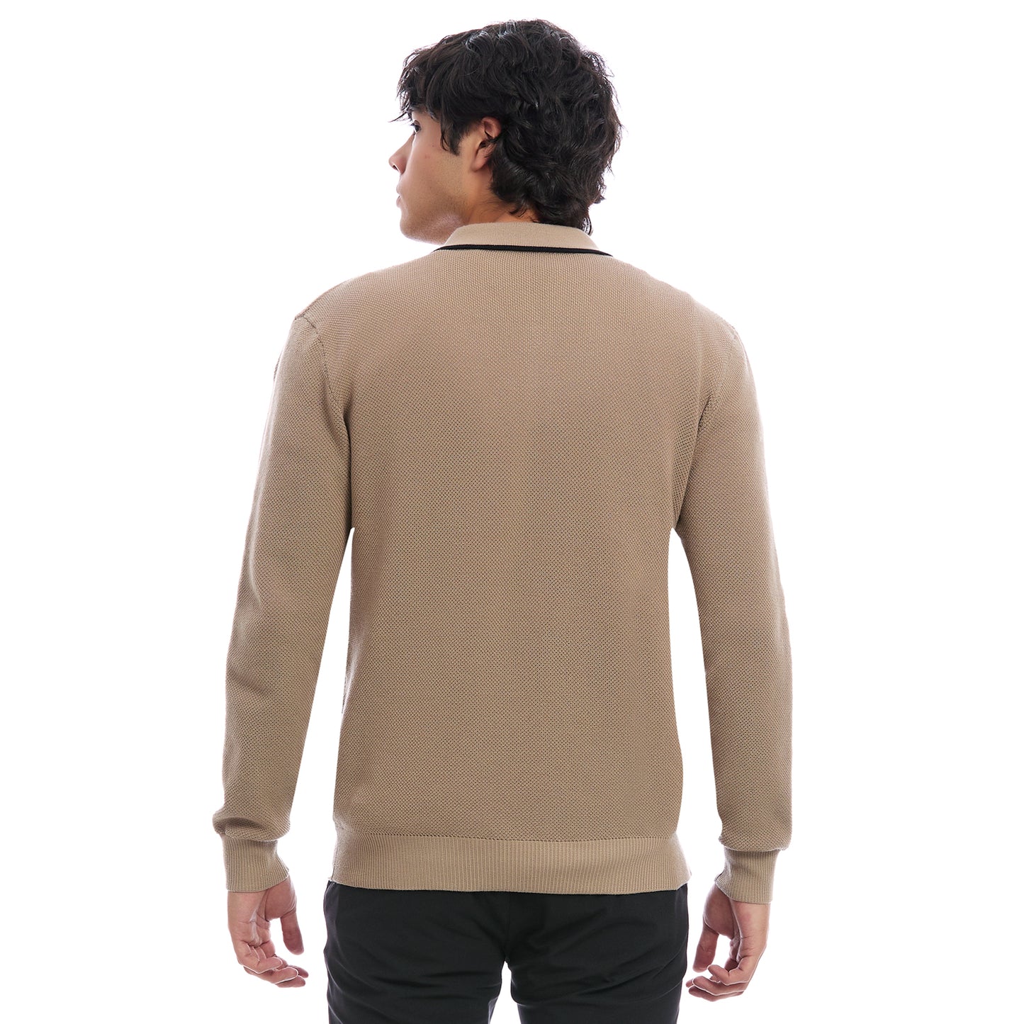 Playera Tipo Polo Para Caballero Manga Larga