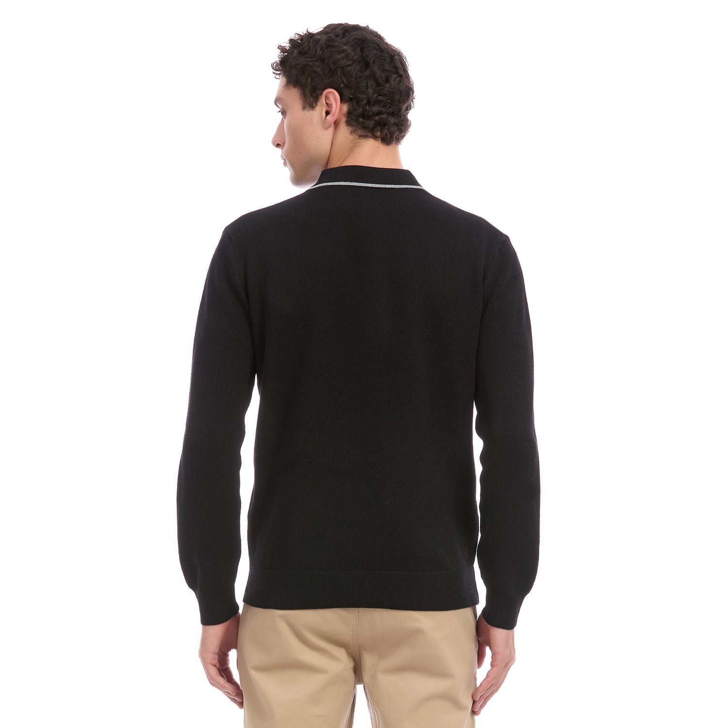 Playera Tipo Polo Para Caballero Manga Larga