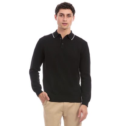 Playera Tipo Polo Para Caballero Manga Larga