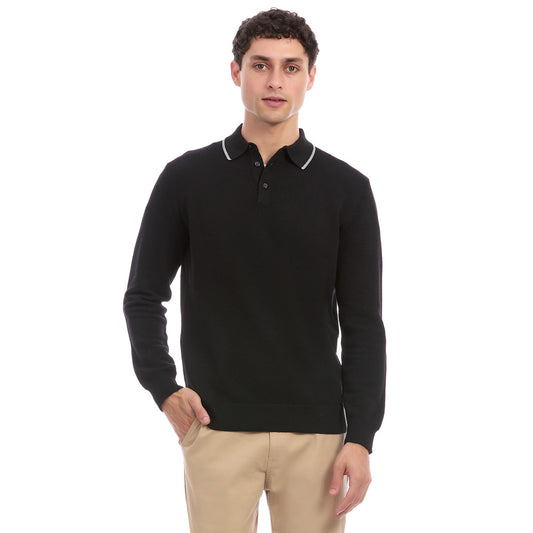 Playera Tipo Polo Para Caballero Manga Larga