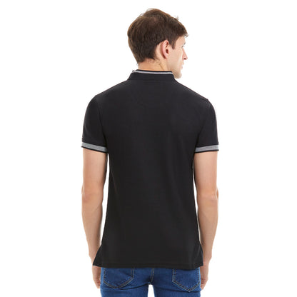 Playera Henley en tejido piqué Slim Fit