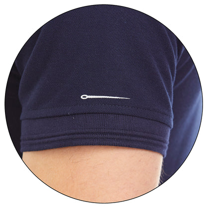 Playera polo business casual con bloque de rib en hombros Slim Fit