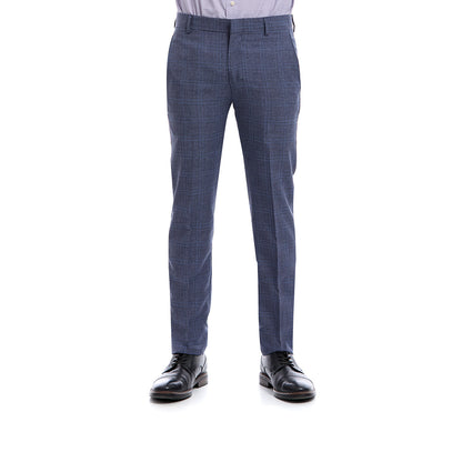 Pantalón Separates en tejido a cuadros azul
