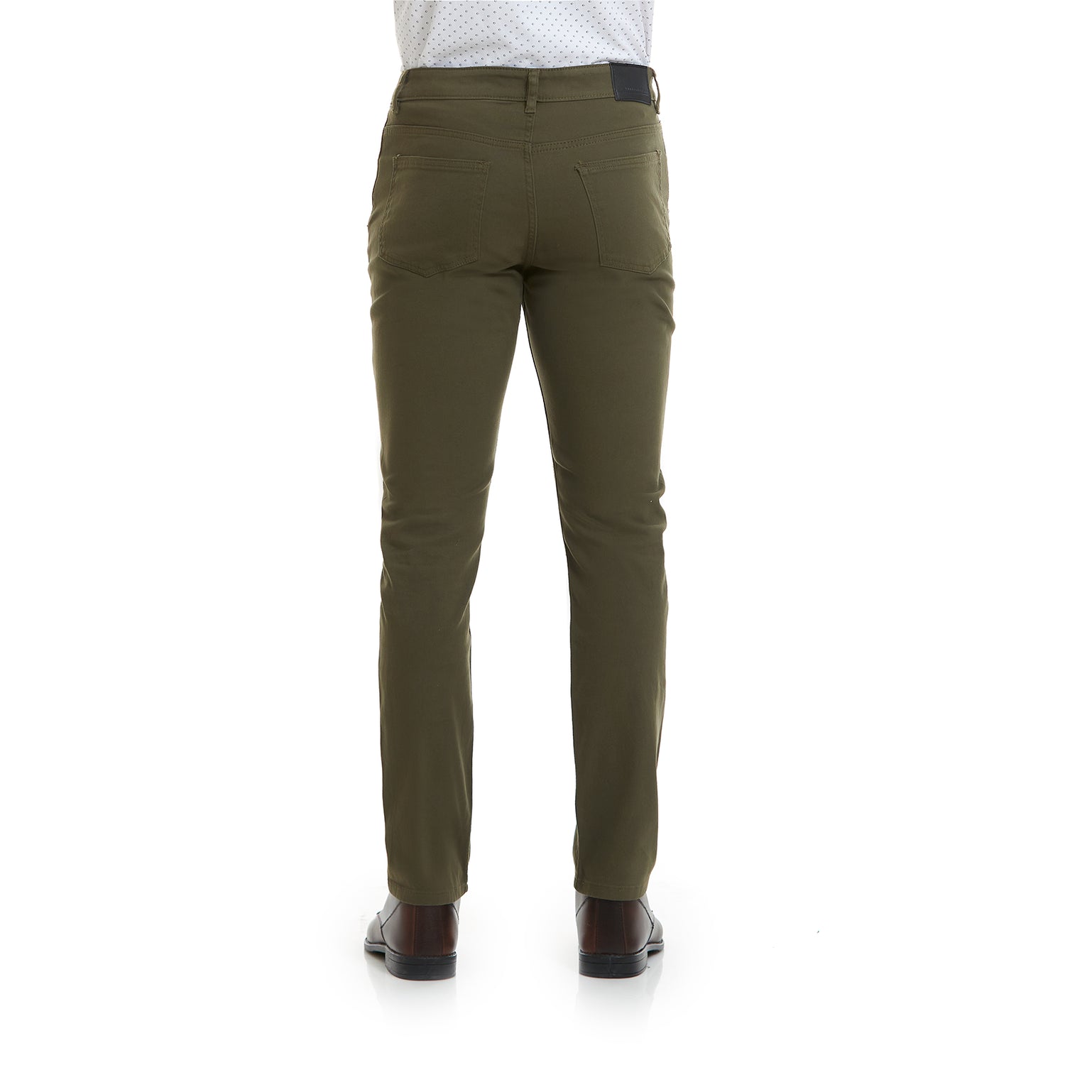 Pantalon Business Casual  Slim Fit 5 pocket en tejido liso