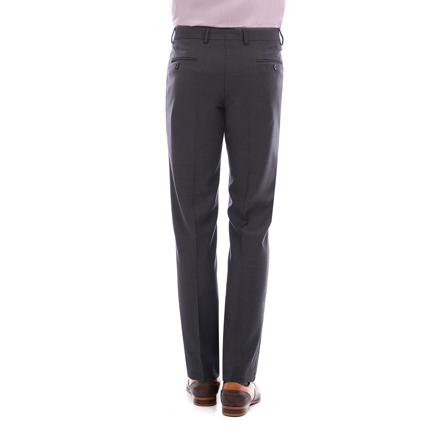 Pantalón Separates Slim Fit Corte Recto Tejido A Mini CuadrosVittorio Forti