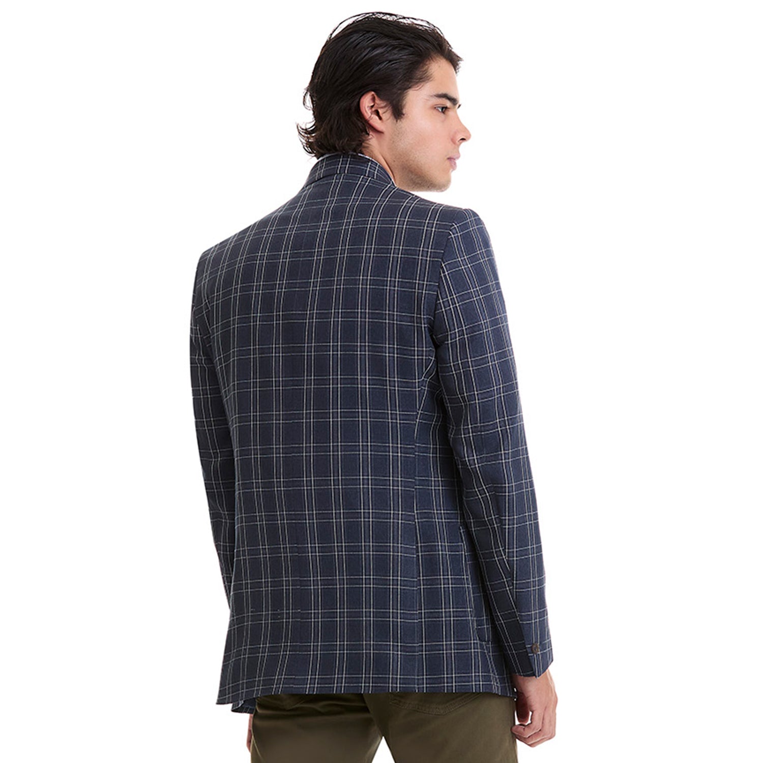 Saco Business Casual  Fit Slim en tejido a Cuadros