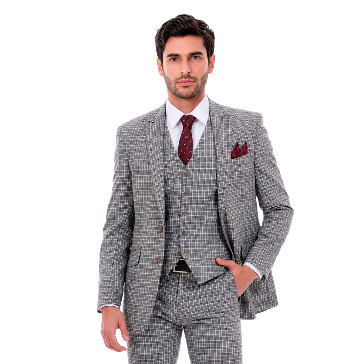 Saco Separates Para Caballero Slim Fit  A Cuadros