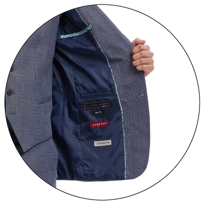 Saco Separates Fit Slim en tejido a cuadros