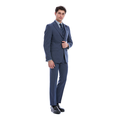 Saco Slim Fit Para Caballero A Cuadros Con Solapa Escuadra