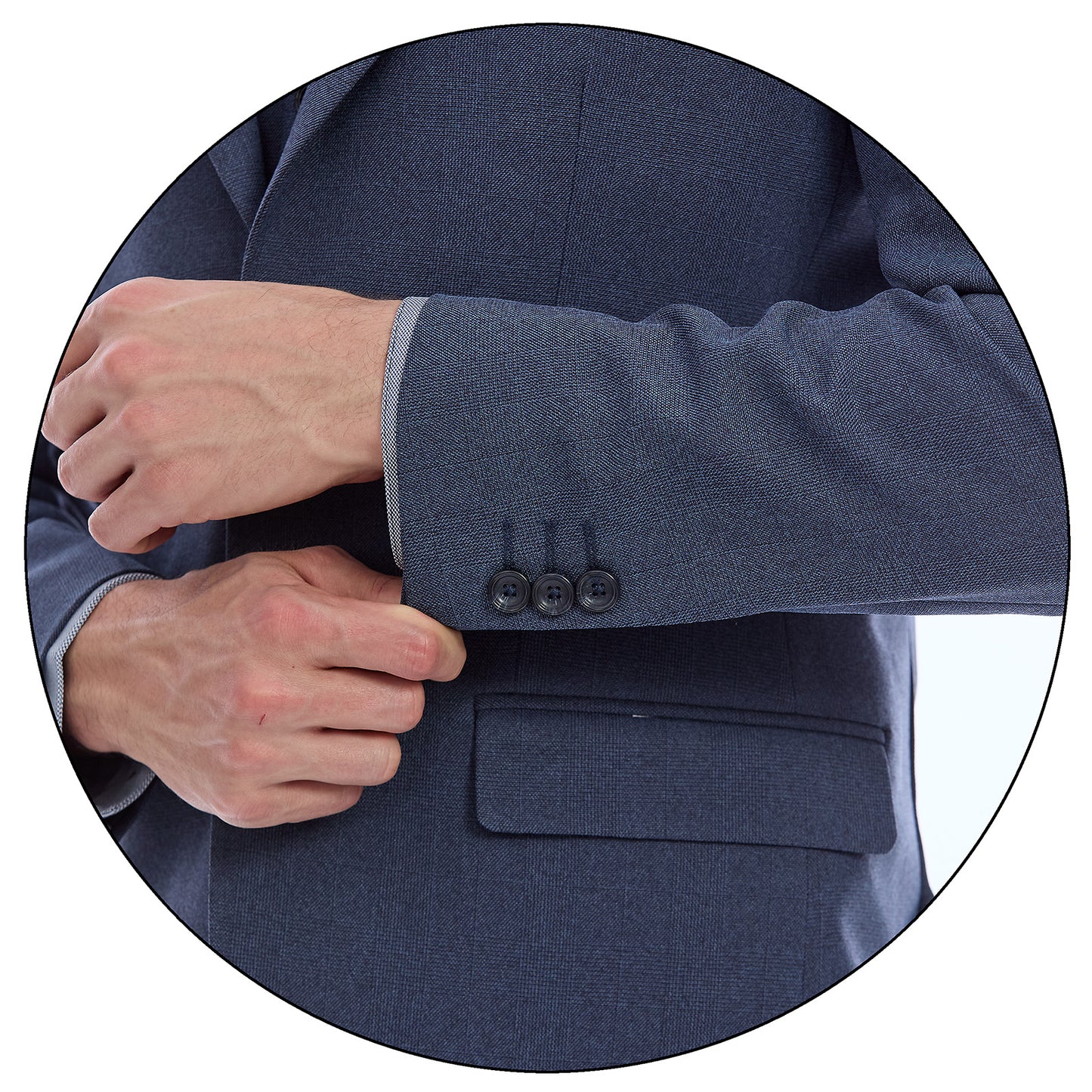 Saco Slim Fit Para Caballero A Cuadros Con Solapa Escuadra