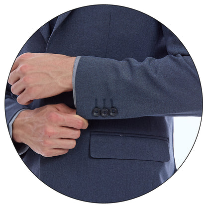 Saco Slim Fit Para Caballero A Cuadros Con Solapa Escuadra