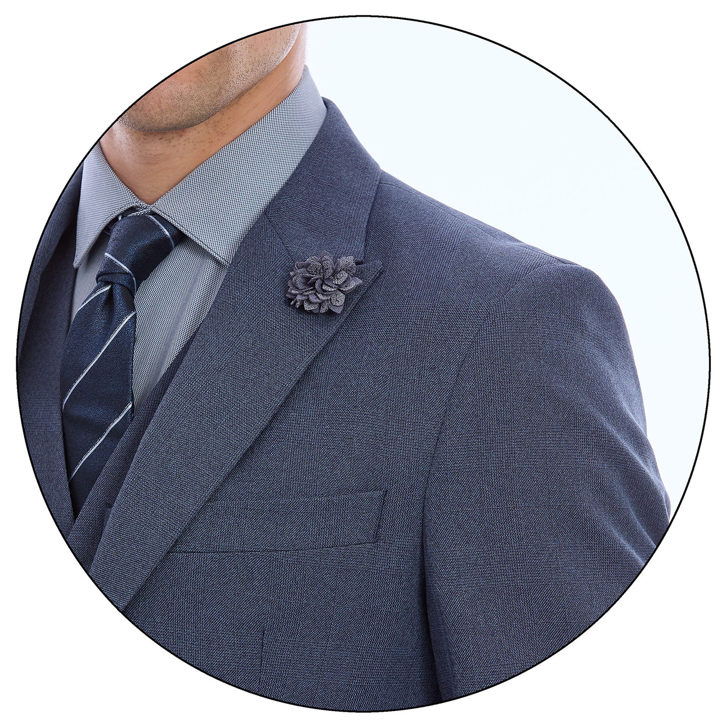 Saco Slim Fit Para Caballero A Cuadros Con Solapa Escuadra