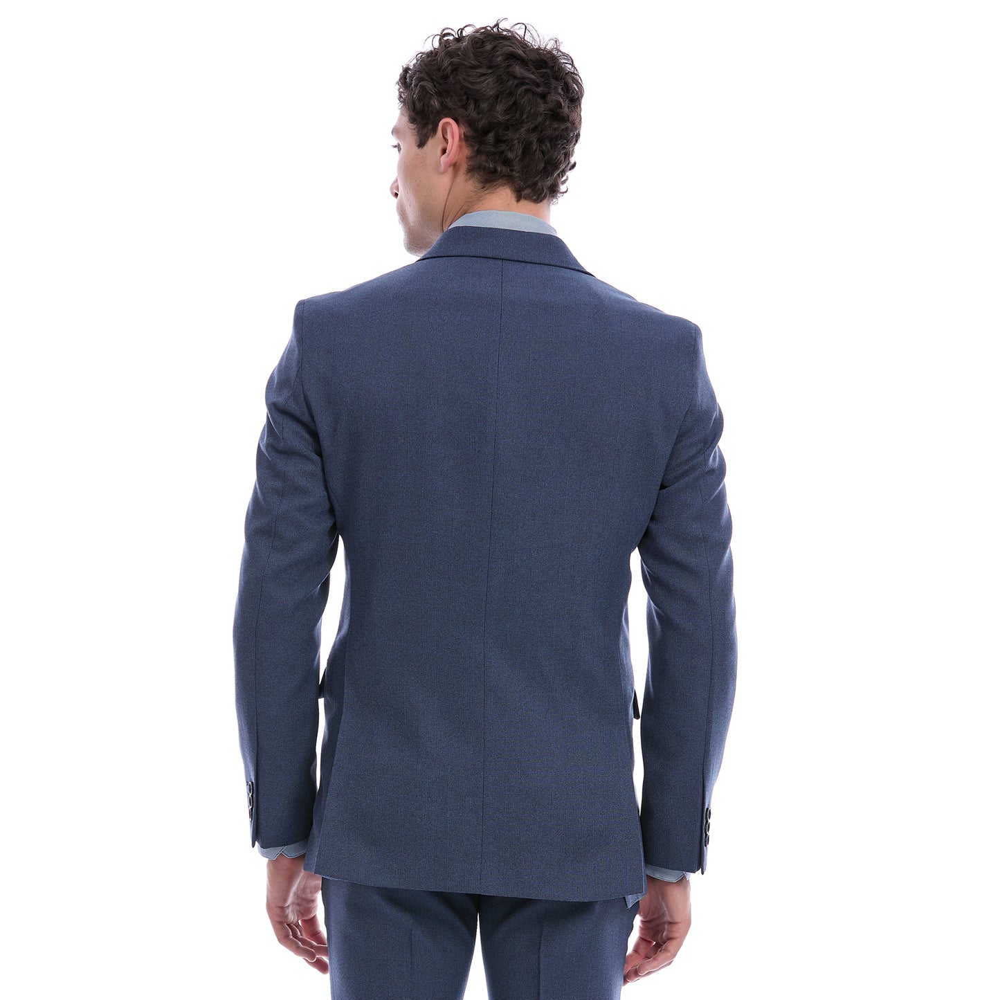 Saco Slim Fit Para Caballero A Cuadros Con Solapa Escuadra