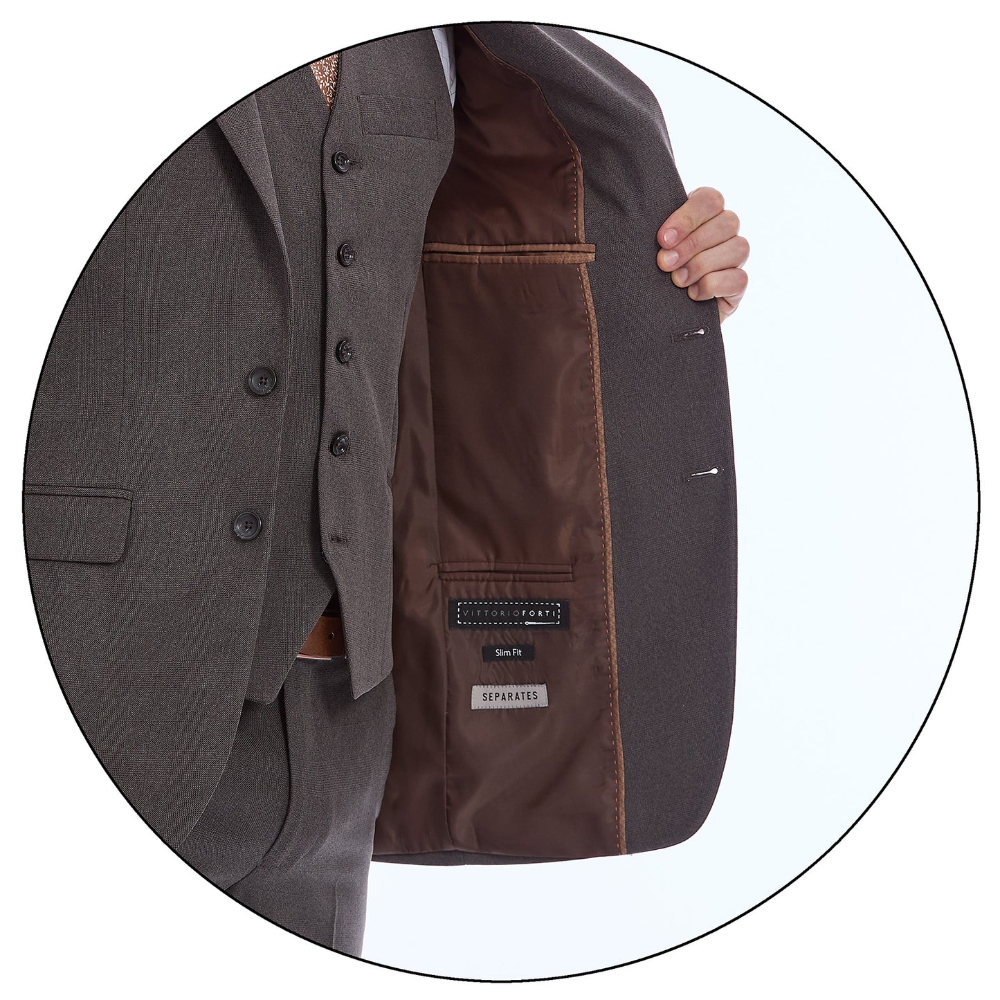 Saco Slim Fit Para Caballero A Cuadros Con Solapa Escuadra