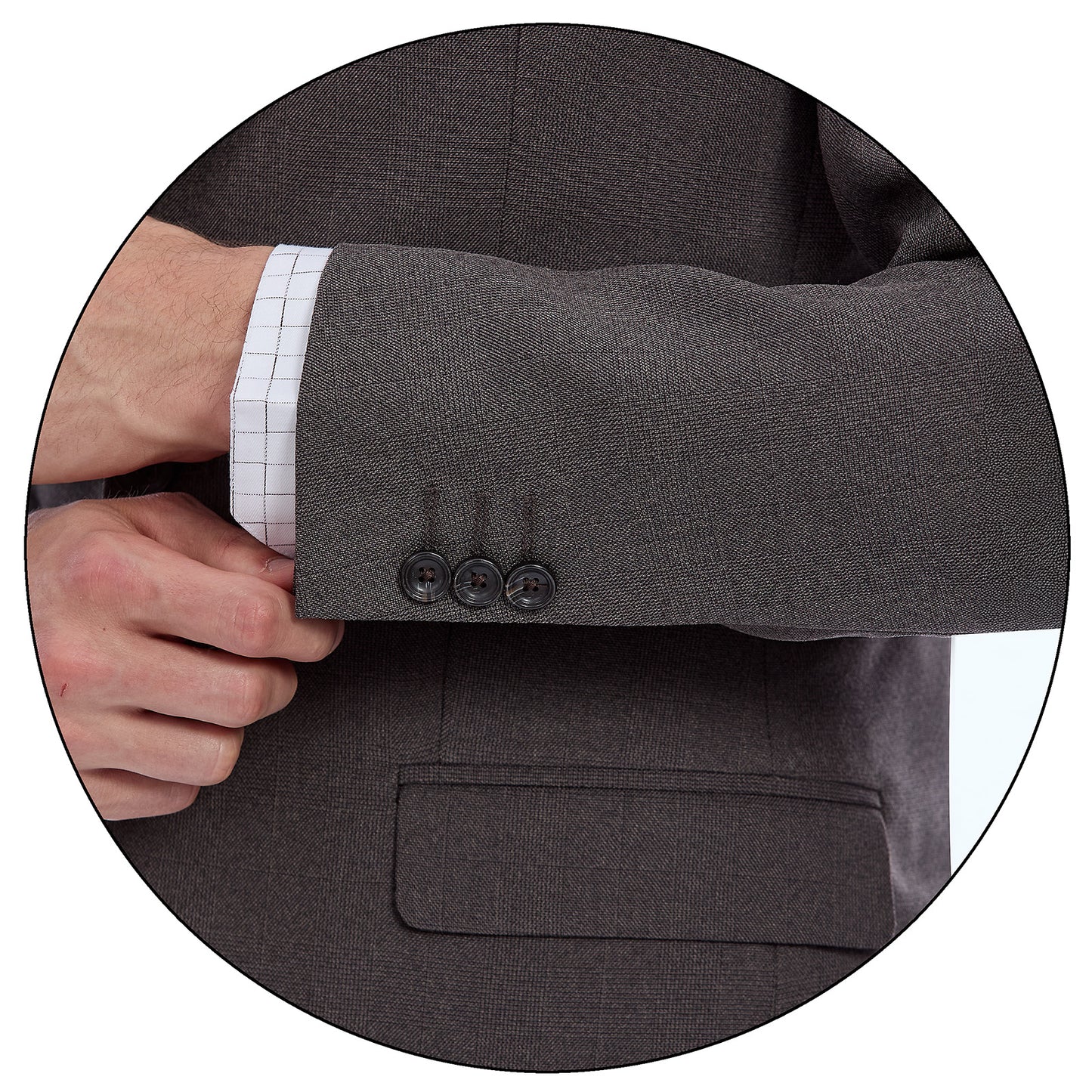 Saco Slim Fit Para Caballero A Cuadros Con Solapa Escuadra