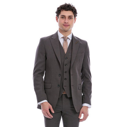 Saco Slim Fit Para Caballero A Cuadros Con Solapa Escuadra