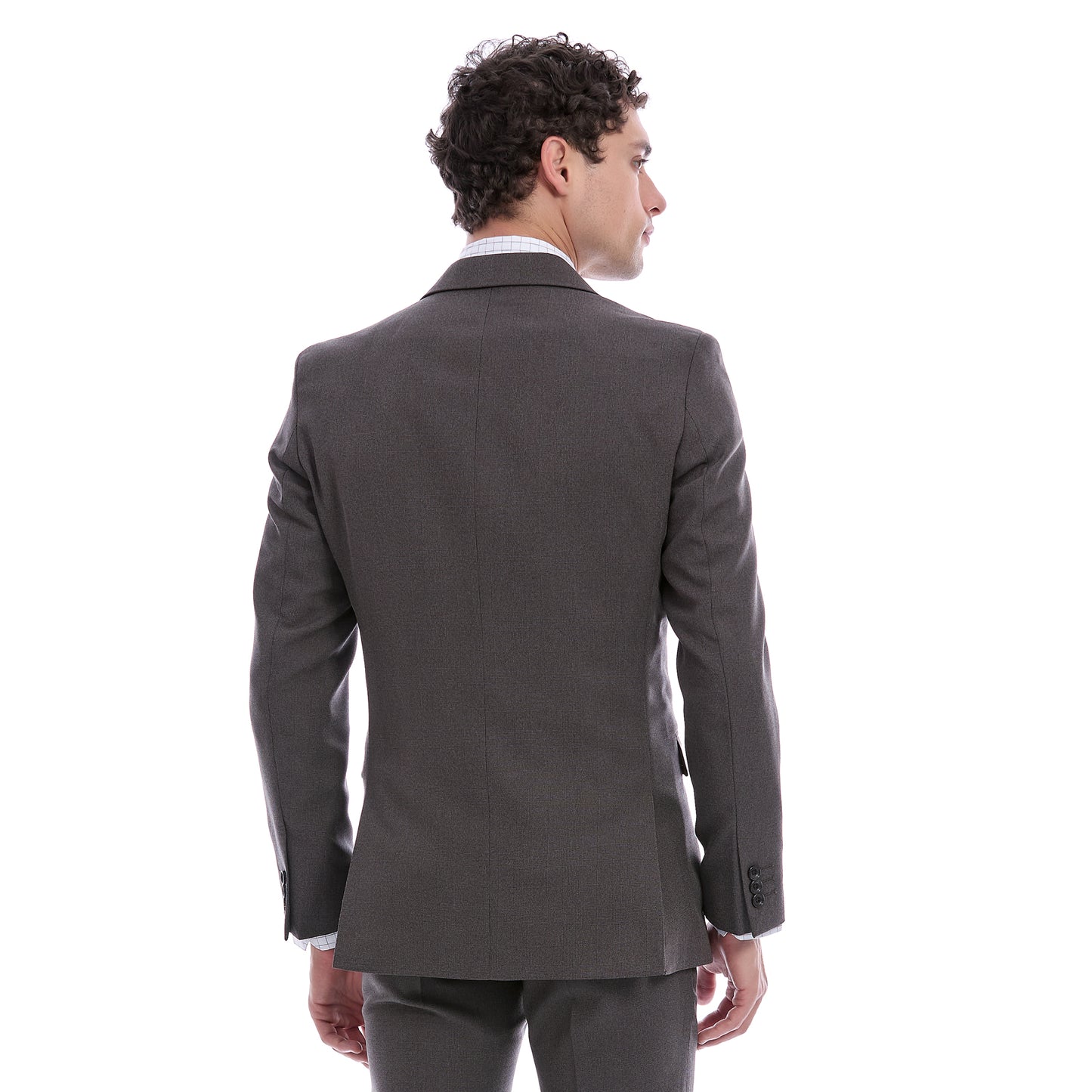 Saco Slim Fit Para Caballero A Cuadros Con Solapa Escuadra