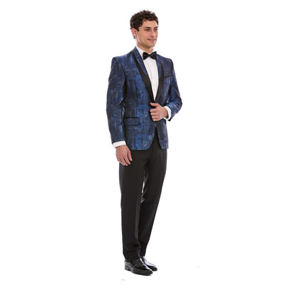 Saco Ceremonia Para Caballero Slim Fit  Solapa Satinada