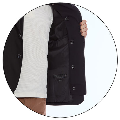 Saco Casual Para Caballero Slim Fit Con Capucha Desmontable