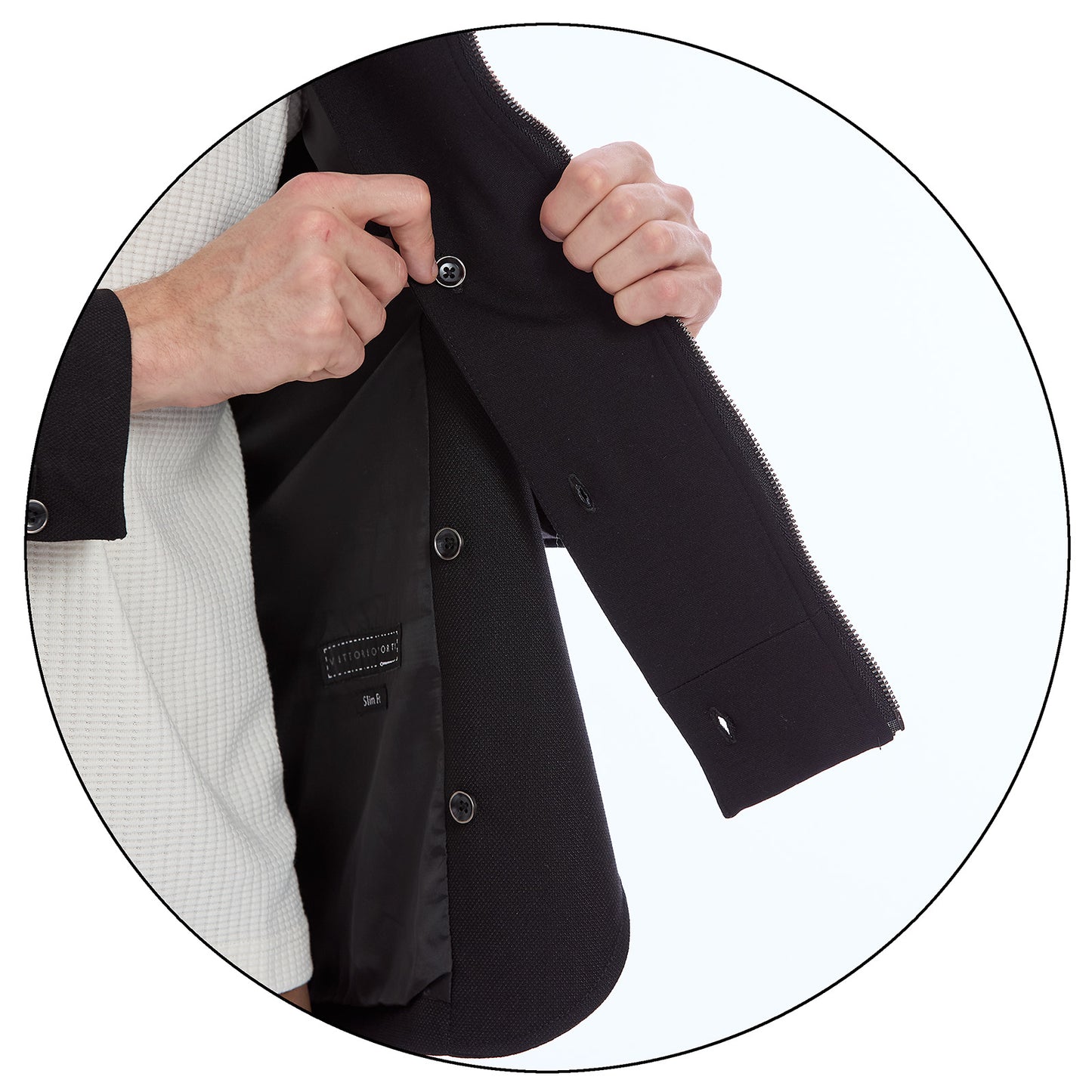 Saco Casual Para Caballero Slim Fit Con Capucha Desmontable