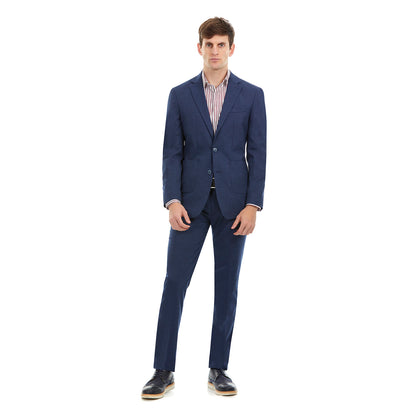 Saco separates en tejido azul liso Slim Fit