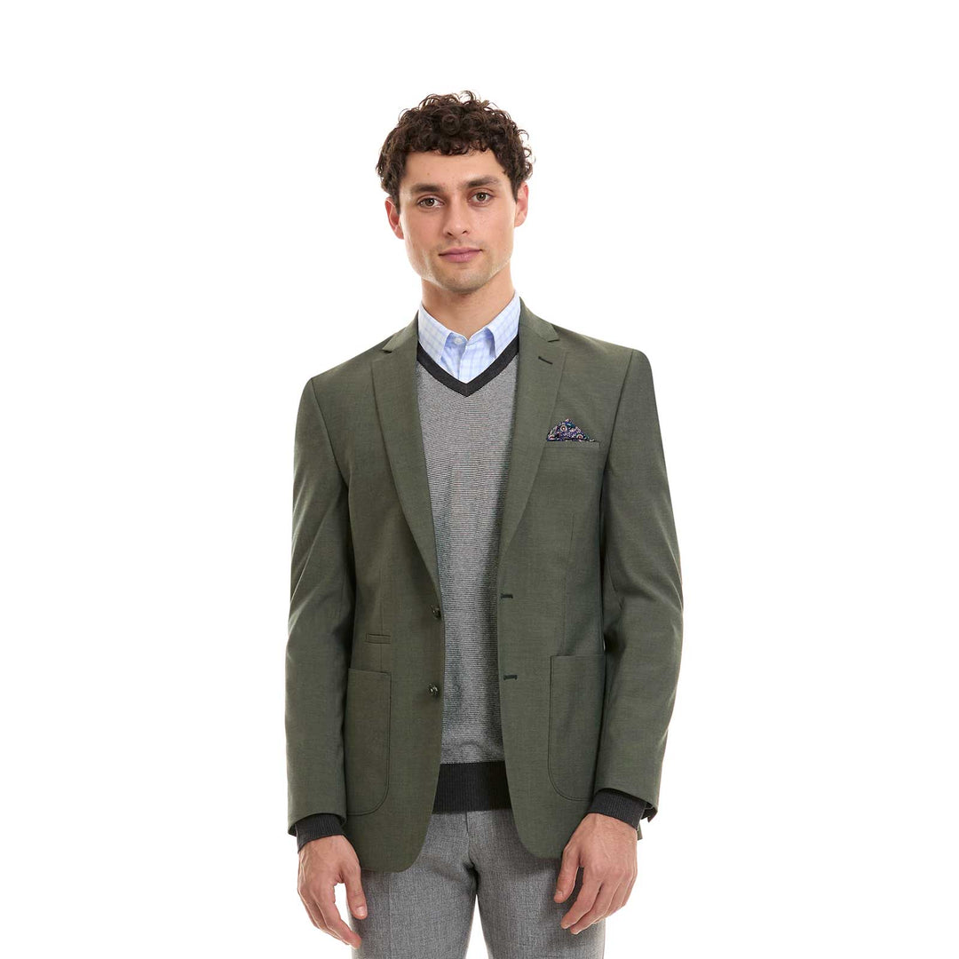 Saco Business Casual Slim Fit en Tejido Liso