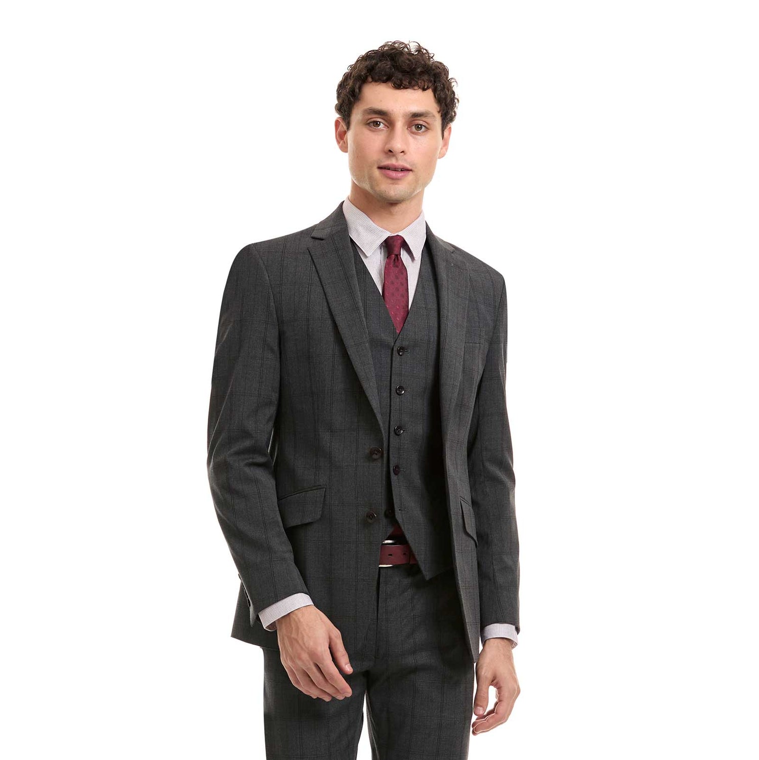 Saco Separates Fit Slim en tejido a cuadros