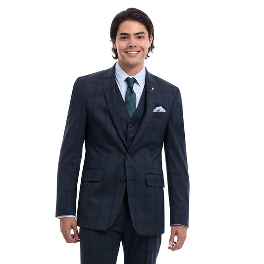 Saco Para Hombre Separates Fit Slim en tejido a cuadros azul marino
