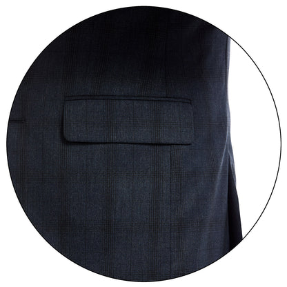 Saco Para Hombre Separates Fit Slim en tejido a cuadros azul marino
