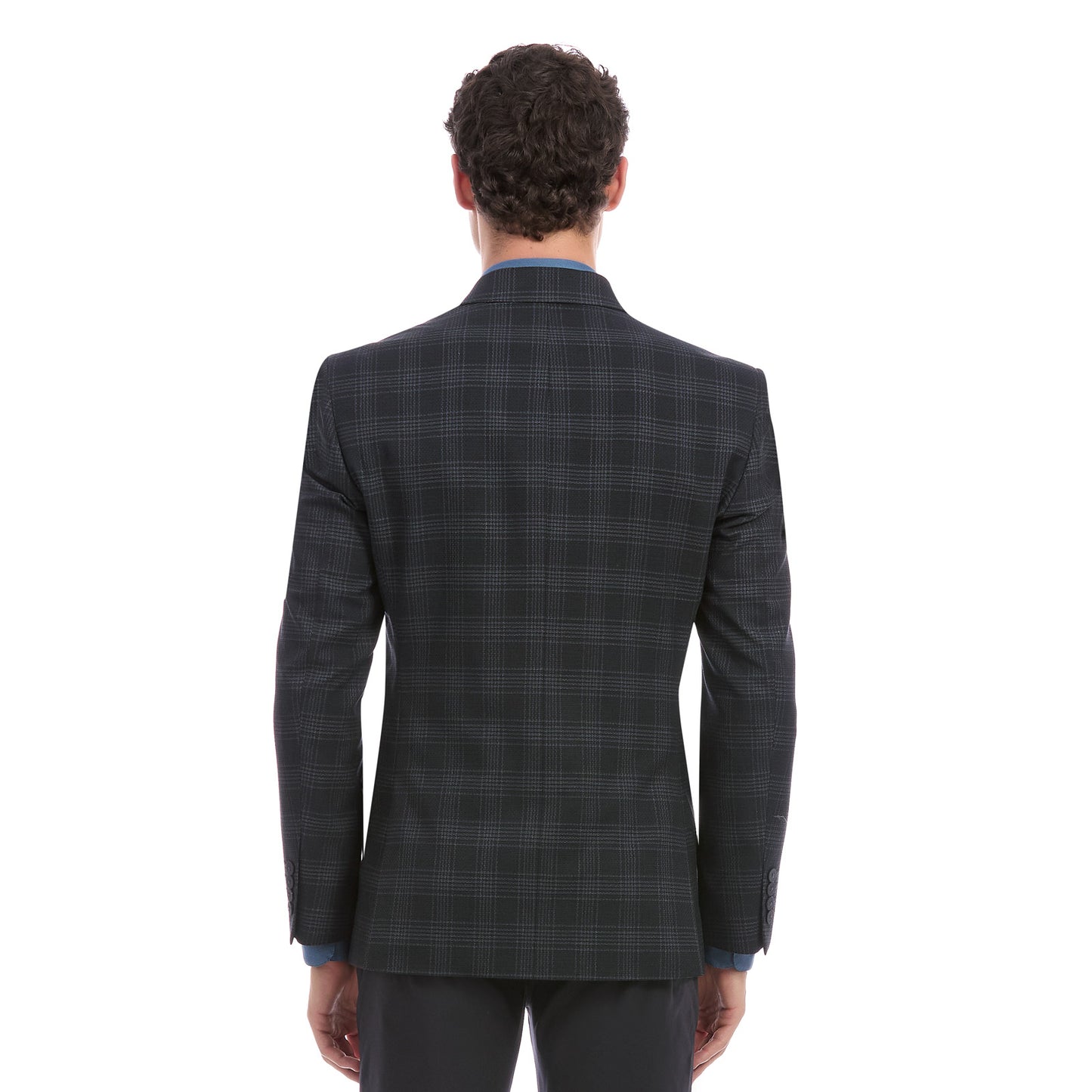 Saco Casual Para Caballero Slim Fit En Tejido A Cuadros