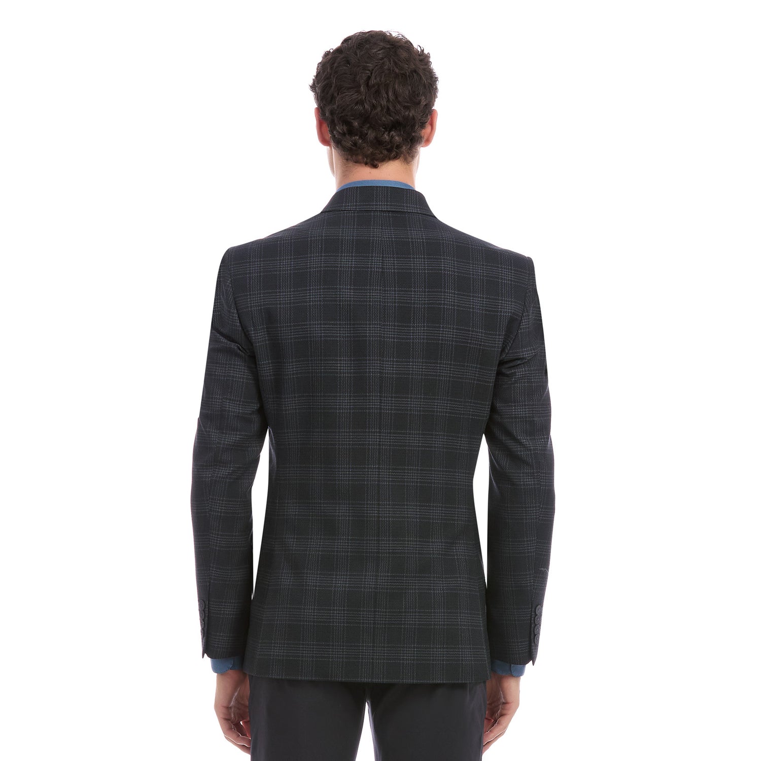 Saco Casual Para Caballero Slim Fit En Tejido A Cuadros