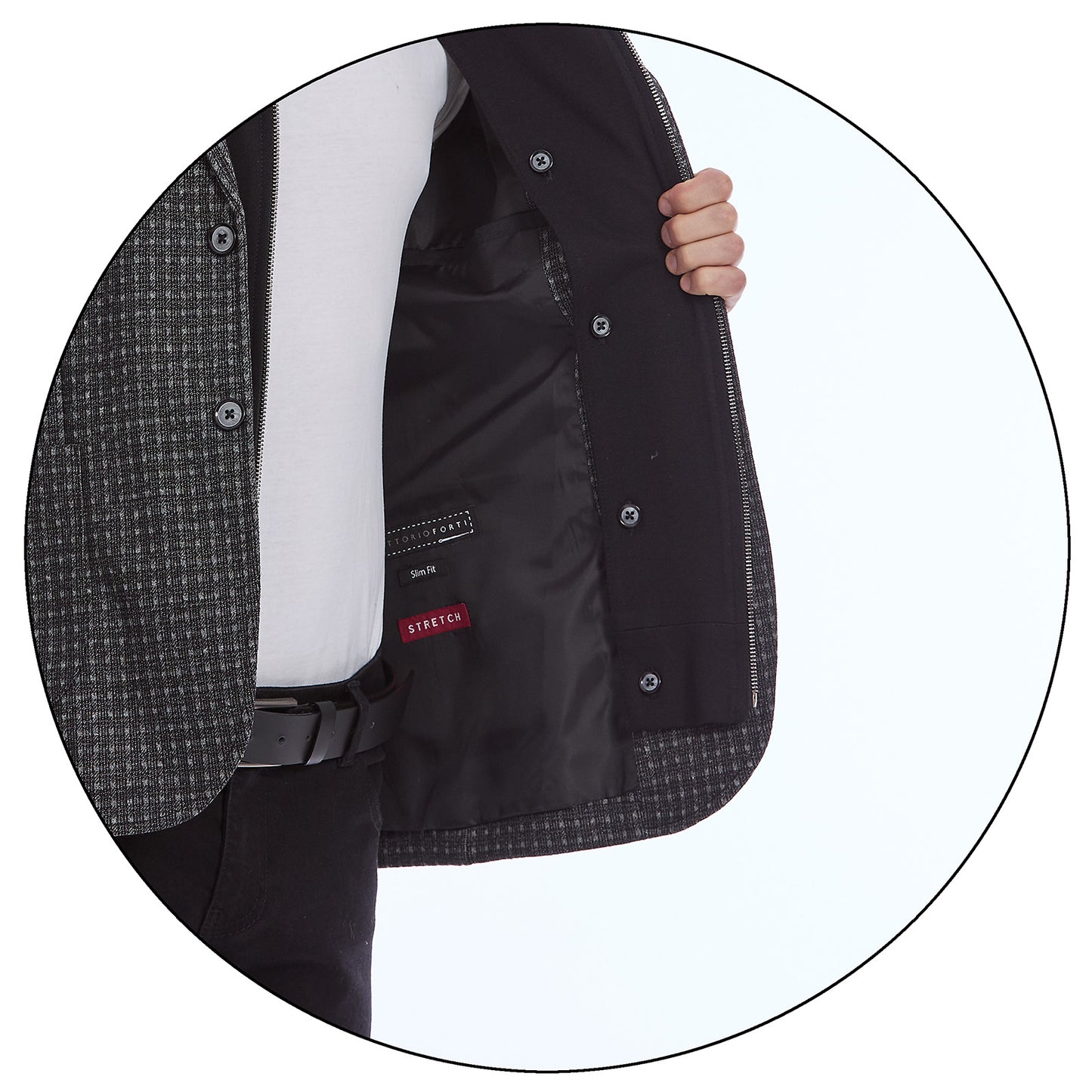 Saco Casual Para Caballero con Capucha  En Tejido A Cuadros