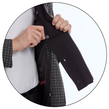 Saco Casual Para Caballero con Capucha  En Tejido A Cuadros