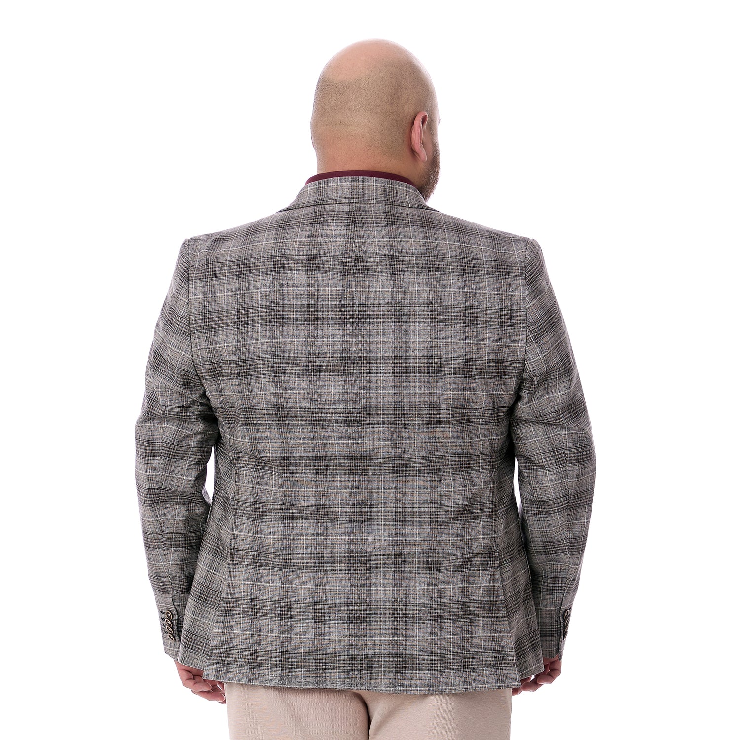 Saco Desfoderado Regular Cuadros Tallas Extra Caballero