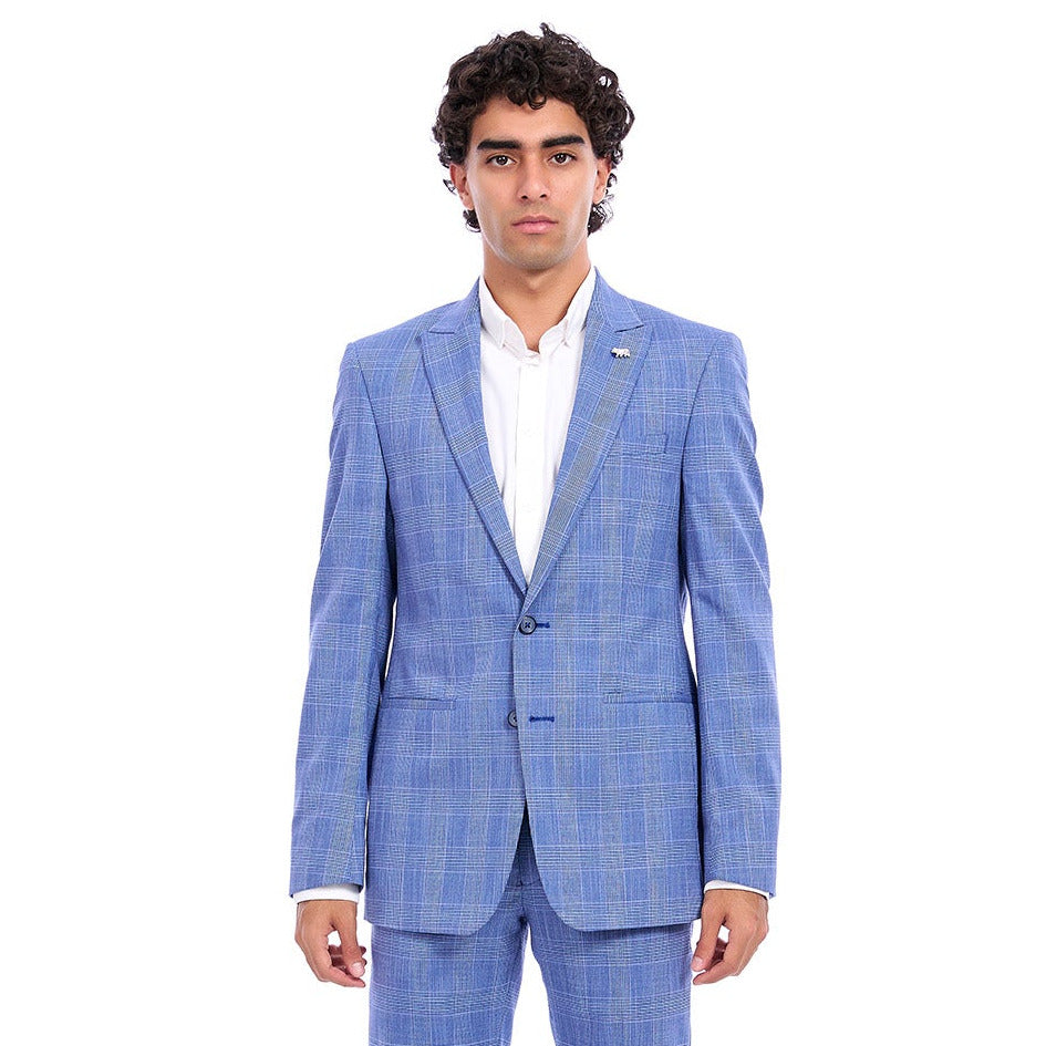 Saco New Slim Cuadros Stretch para Caballero Elegante