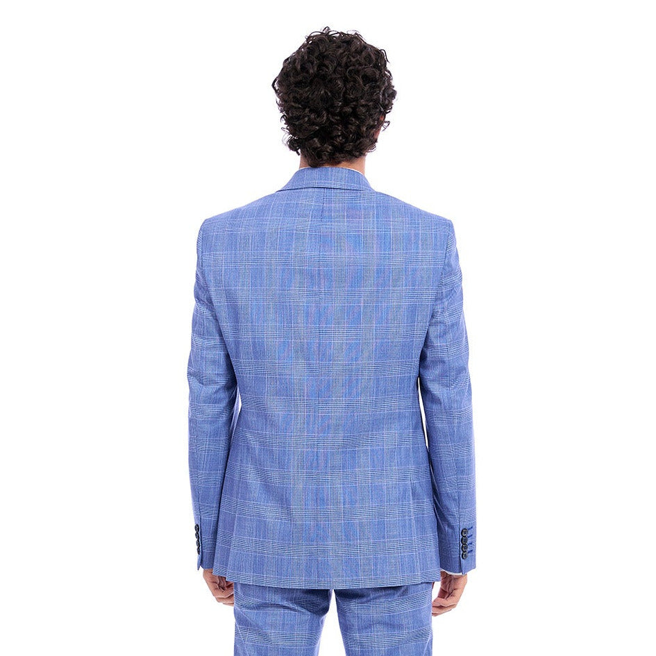 Saco New Slim Cuadros Stretch para Caballero Elegante