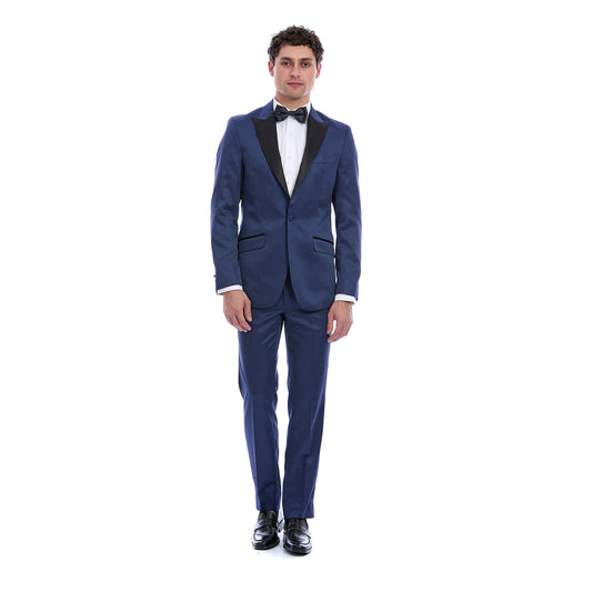 Smocking Para Caballero Slim Fit Solapa Pico Un Botón