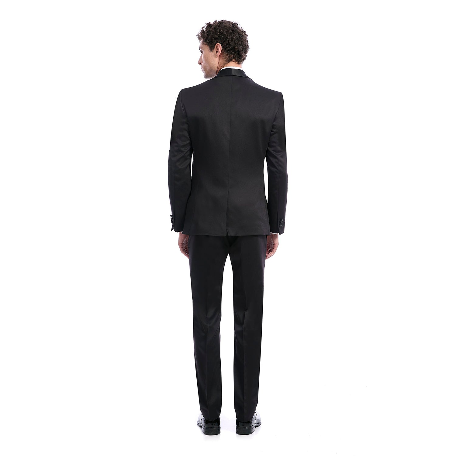 Smoking New Slim Fit  Caballero Solapa Shawl Satinada