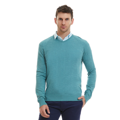 Sueter Tejido Sweaters Cuello V Hombre Sweater Rombo Manga Larga