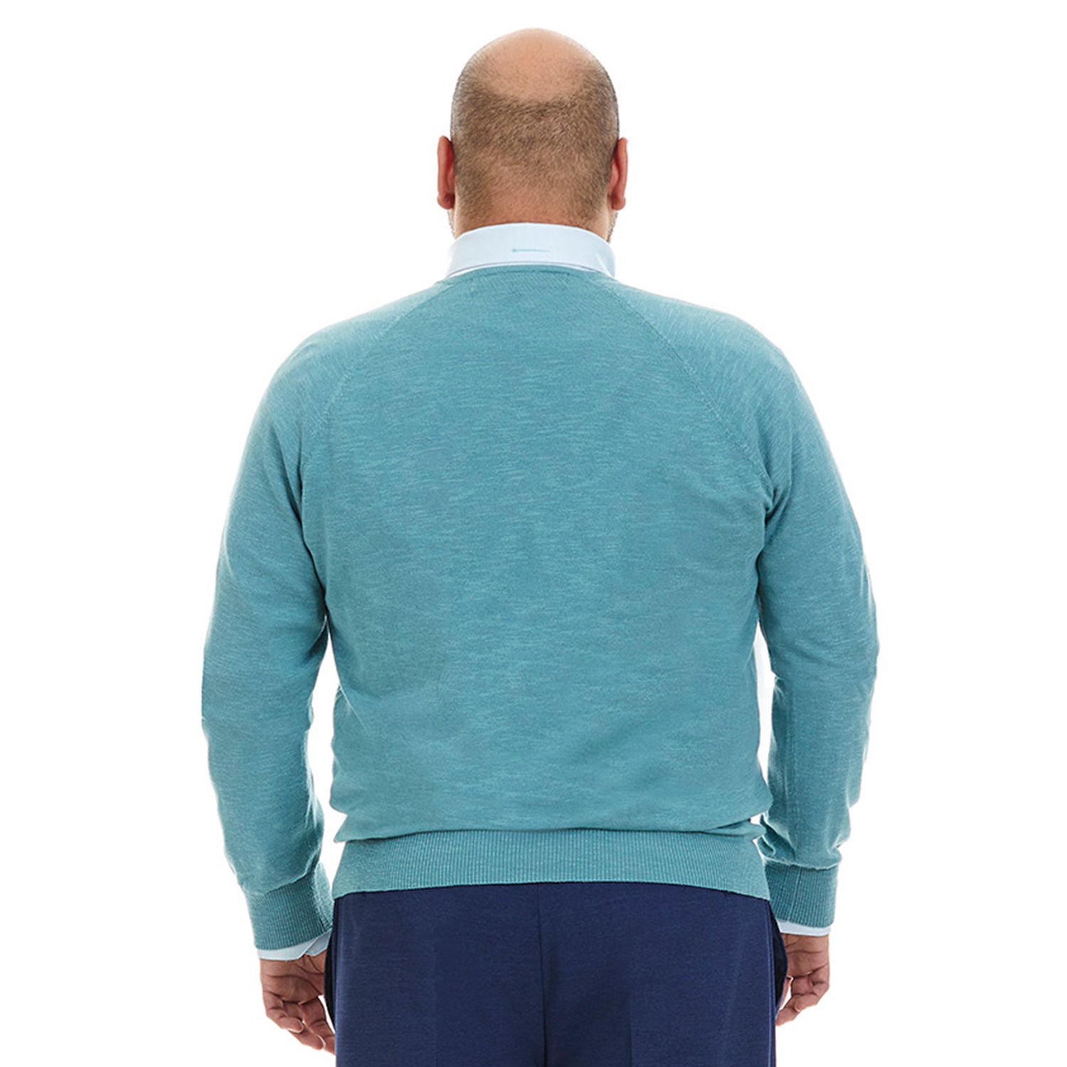 Sueter Tejido Liso Cuello V Tallas Extra