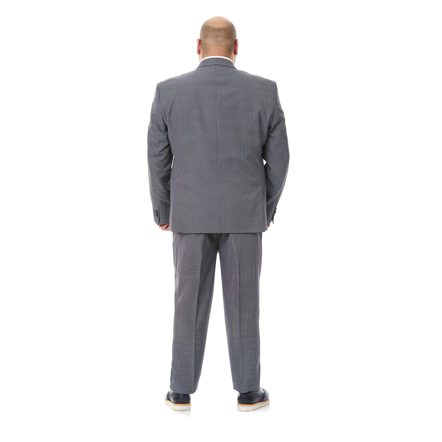 Traje Recto Para Hombre Tallas Extra en Tejido A Rayas