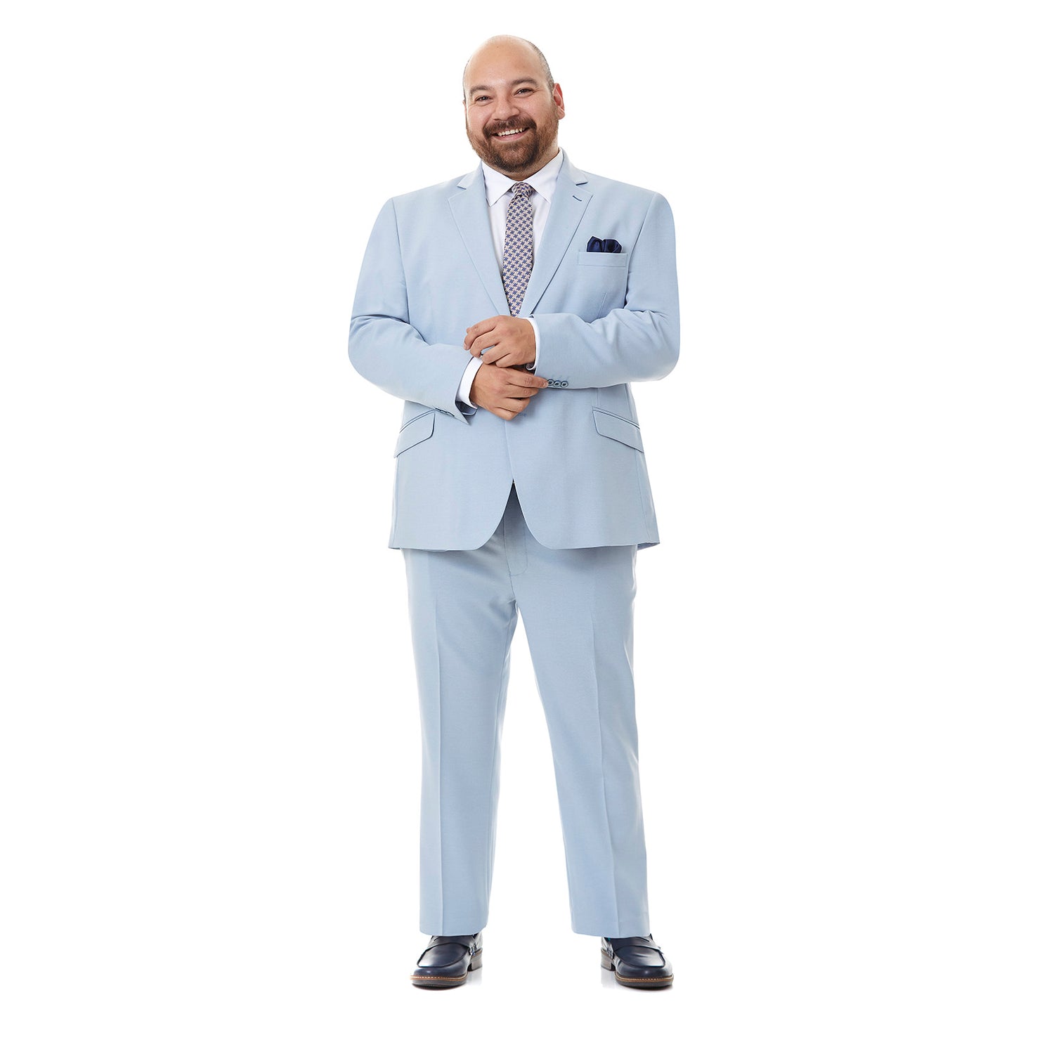 Traje Recto Para Caballero Tallas Extra en Tejido Liso