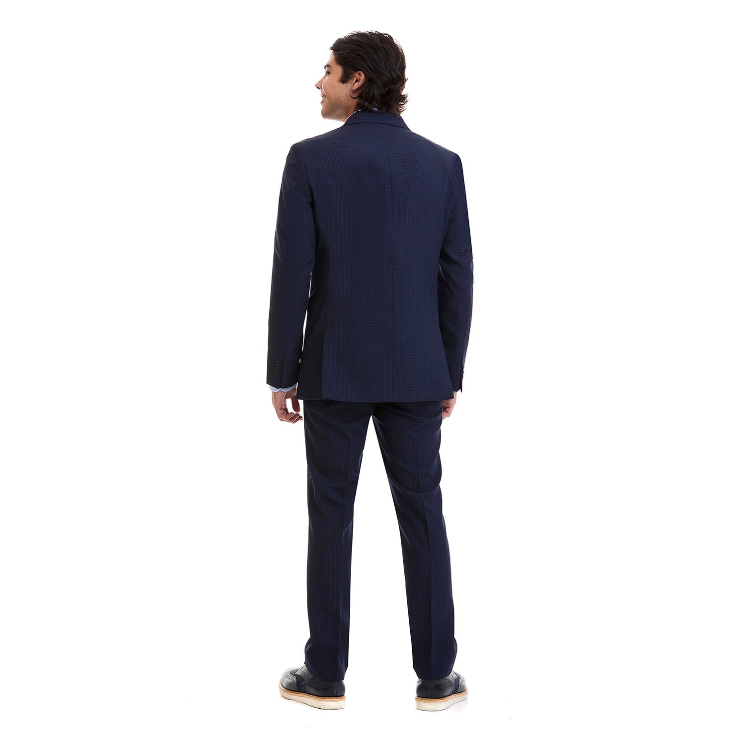 Traje para Caballero Fit Slim en tejido a cuadros