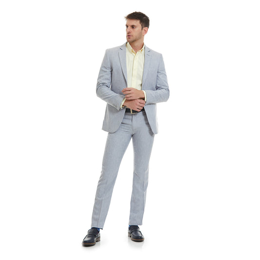 Traje recto en tejido liso Slim Fit