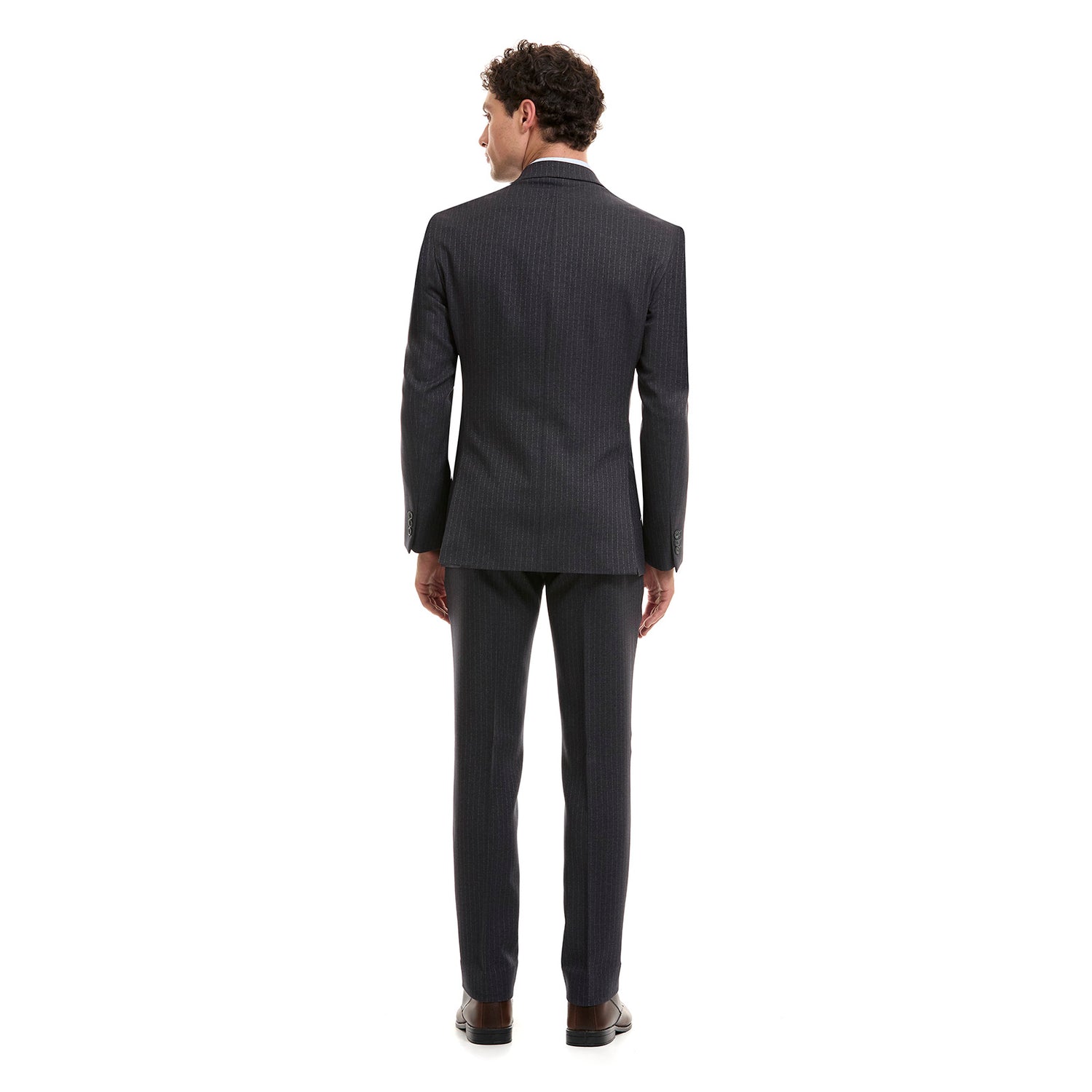 Traje para Caballero Fit Slim en Tejido a Rayas