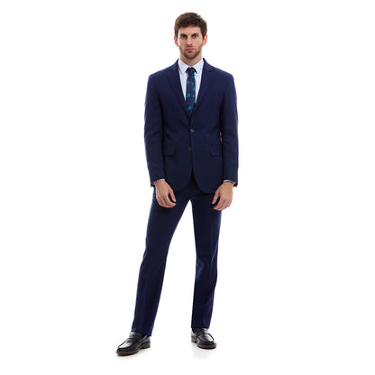 Traje Slim Fit Vittorio Forti Solapa Escuadra 2 Botones