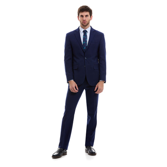 Traje Slim Fit Vittorio Forti Solapa Escuadra 2 Botones