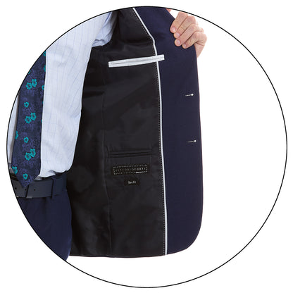 Traje Slim Fit Vittorio Forti Solapa Escuadra 2 Botones